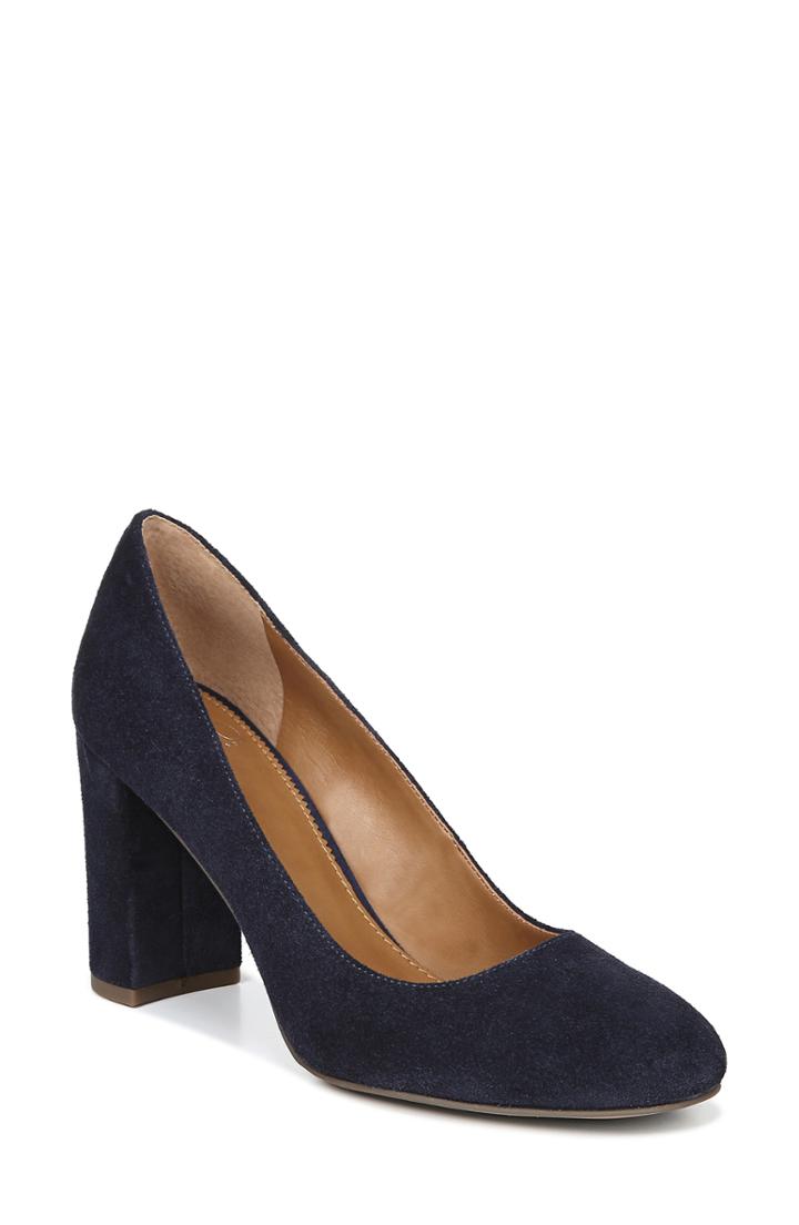 Women's Sarto By Franco Sarto Aziza Block Heel Pump .5 M - Blue