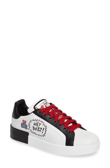 Women's Dolce & Gabbana Cartoon Sneaker Us / 38.5eu - Black