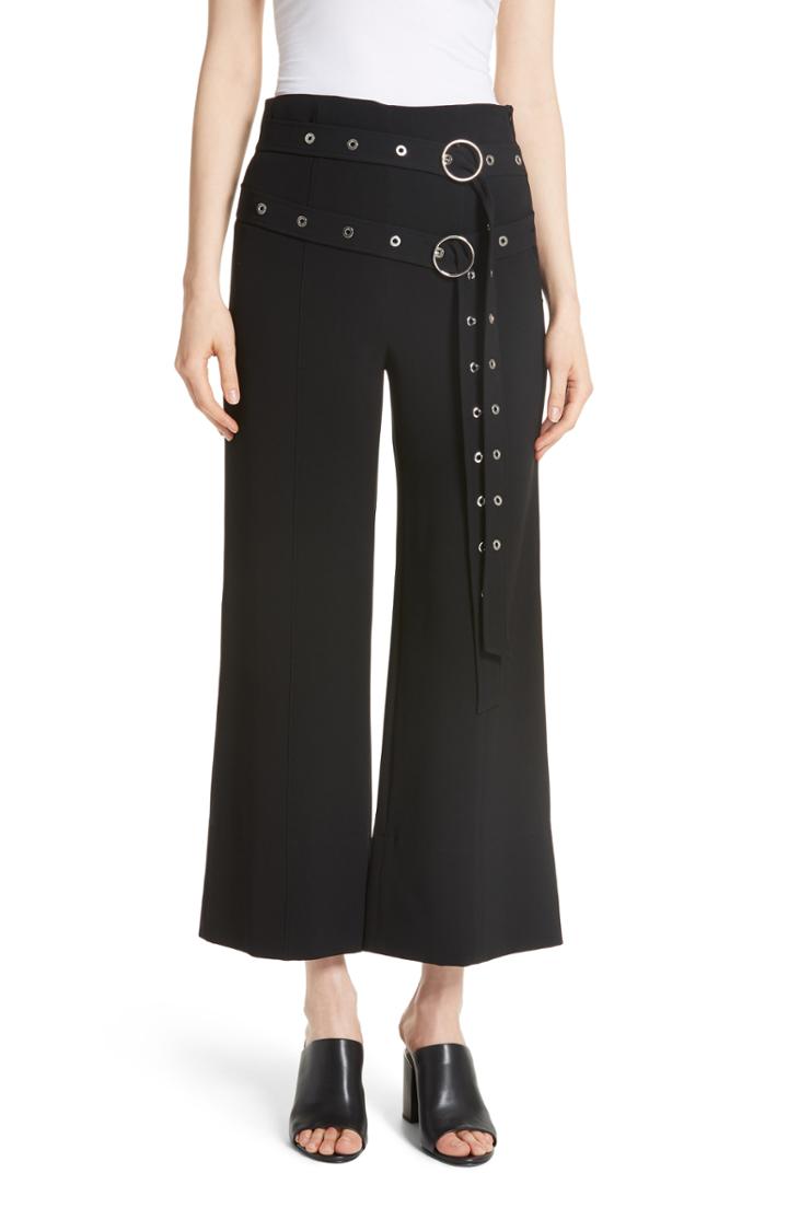 Women's Cinq A Sept Jessi Double Belt Pants - Black