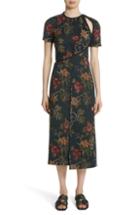 Women's Rosetta Getty Floral Satin Jacquard Dress