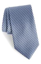 Men's Nordstrom Men's Shop Doria Geometric Silk Tie, Size - Blue