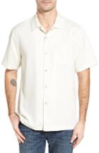 Men's Tommy Bahama Royal Bermuda Standard Fit Silk Blend Camp Shirt, Size - White
