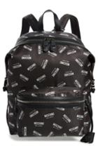 Moschino Allover Logo Print Backpack -