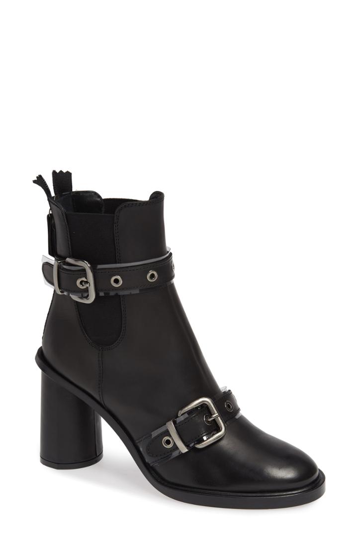 Women's Agl Double Belt Combat Bootie Us / 36eu - Black
