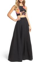 Women's Sequin Hearts Two-piece Gown