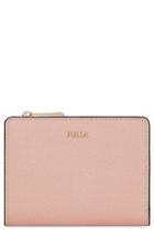 Women's Furla Small Babylon Saffiano Leather Zip Around Wallet - Pink
