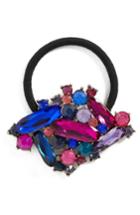 Tasha Crystal Embellished Ponytail Holder, Size - Pink