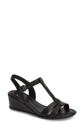 Women's Ecco Shape 35 T-strap Wedge Sandal -8.5us / 39eu - Black