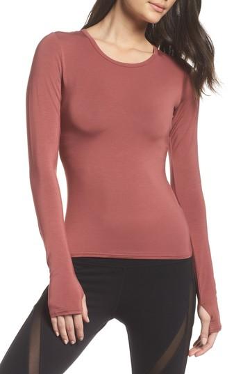 Women's Alo Twine Long Sleeve Tee - Red