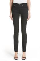 Women's Saint Laurent Coated Skinny Jeans - Black