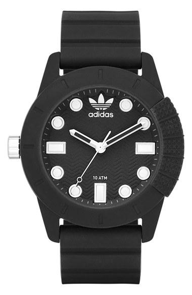 Men's Adidas 'adi-1969' Silicone Strap Watch, 44mm