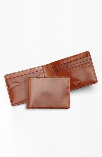 Men's Bosca Small Bifold Wallet - Brown