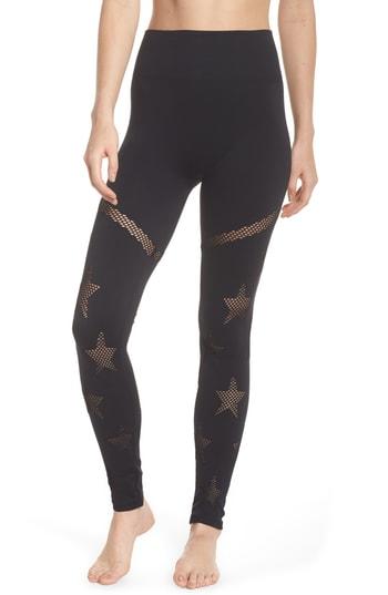 Women's Spiritual Gangster Star Mesh Leggings /small - Black