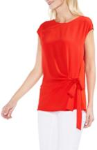 Women's Vince Camuto Tie Front Blouse, Size - Red