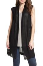 Women's La Fiorentina Longline Mesh Vest, Size - Black
