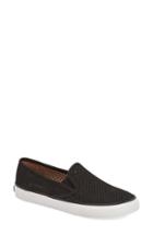 Women's Sperry 'seaside' Perforated Slip-on Sneaker M - Black