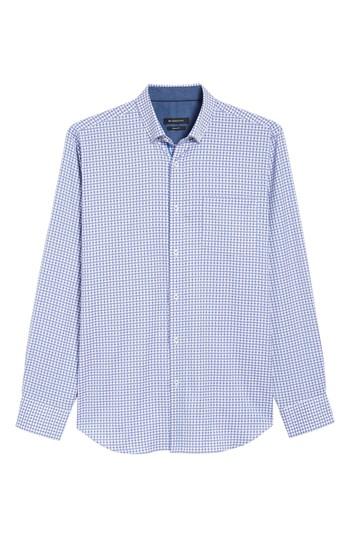Men's Bugatchi Classic Fit Microcheck Sport Shirt - Purple