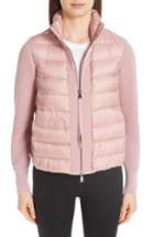 Women's Moncler Quilted Down & Knit Cardigan - Blue