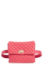 Mali + Lili Quilted Vegan Leather Belt Bag - Pink