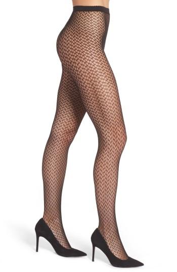 Women's Natori Diamond Toile Tights - Black