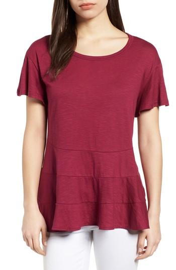 Women's Caslon Relaxed Peplum Tee - Purple