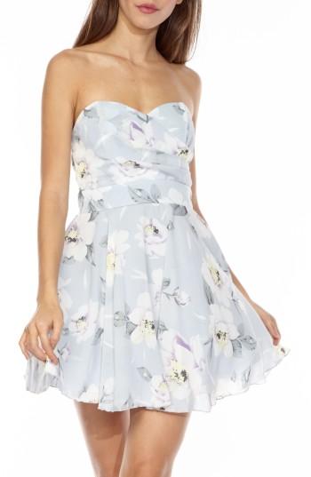 Women's Tfnc Minnie Strapless Fit & Flare Dress - Blue