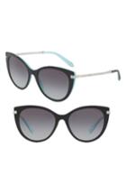 Women's Tiffany & Co. 55mm Gradient Cat Eye Sunglasses - Black/ Blue Gradient