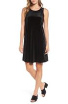 Women's Halogen Velvet Trapeze Dress - Black