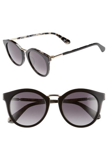 Women's Kate Spade New York Joylyn 50mm Round Sunglasses - Black Havana