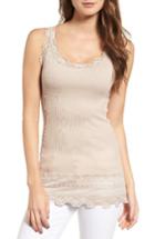 Women's Rosemunde Silk & Cotton Rib Knit Tank - Beige