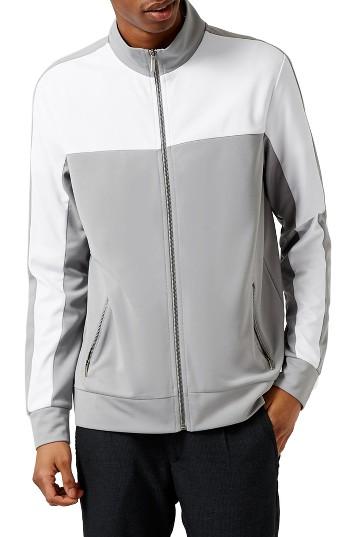 Men's Topman Colorblock Zip Track Jacket