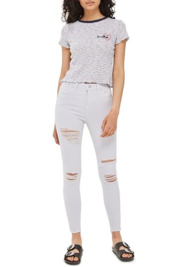 Women's Topshop Jamie Ripped Crop Skinny Jeans