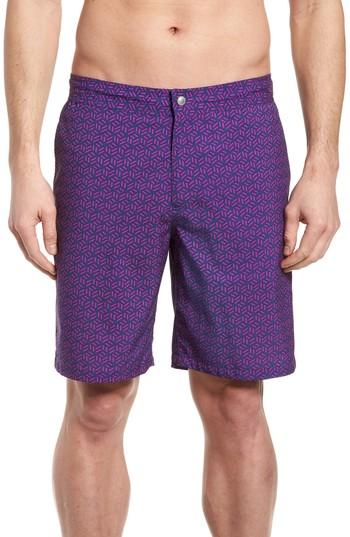 Men's Bonobos Geo Print 9-inch Swim Trunks - Blue