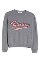 Women's Valentino Wool & Cashmere Logo Sweater