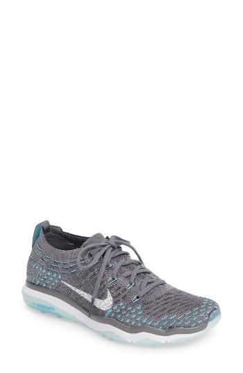 Women's Nike Air Zoom Fearless Flyknit Training Shoe .5 M - Grey