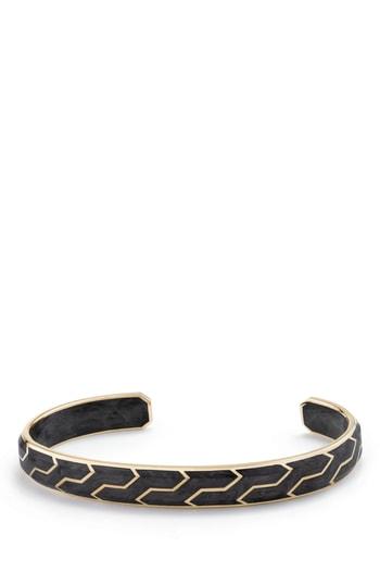 Men's David Yurman Forged Carbon Cuff With 18k Gold