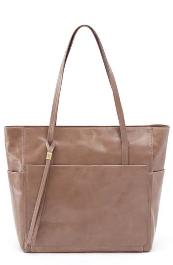 Hobo Hero Leather Tote - Grey