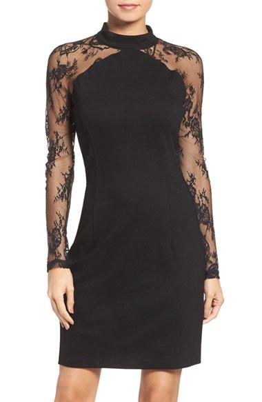 Women's Bb Dakota Lace & Ponte Dress