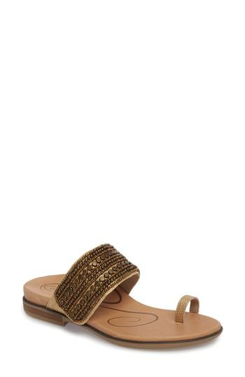 Women's Aetrex Layla Embellished Slide Sandal Eu - Metallic
