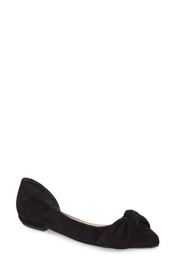 Women's Steve Madden Edina D'orsay Bow Flat .5 M - Black