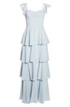 Women's Wayf Abby Off The Shoulder Tiered Dress, Size - Blue