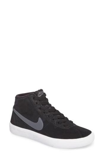 Women's Nike Sb Bruin Hi Skateboarding Sneaker .5 M - Black