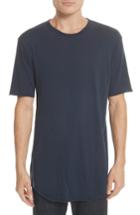 Men's Rag & Bone Hartley Crewneck Cotton & Linen T-shirt - Blue