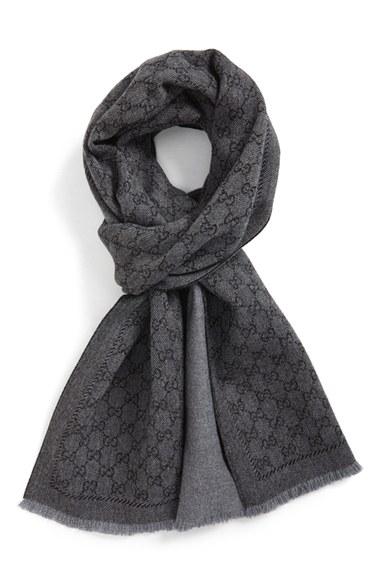 Men's Gucci Lonar Wool Jacquard Scarf