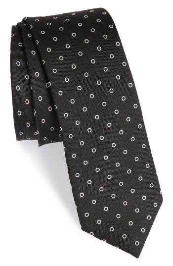Men's The Tie Bar Round Trip Silk Tie, Size - Black