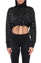 Women's Koral Clover Impression Cropped Hoodie
