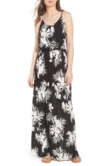 Women's Knit Maxi Dress, Size - Black