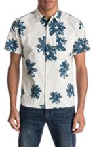 Men's Quiksilver South Beach Dimes Woven Shirt, Size - White
