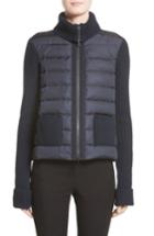 Women's Moncler Ciclista Quilted Down Front Sweater Jacket - Blue