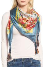 Women's Johnny Was Floral Print Square Silk Scarf